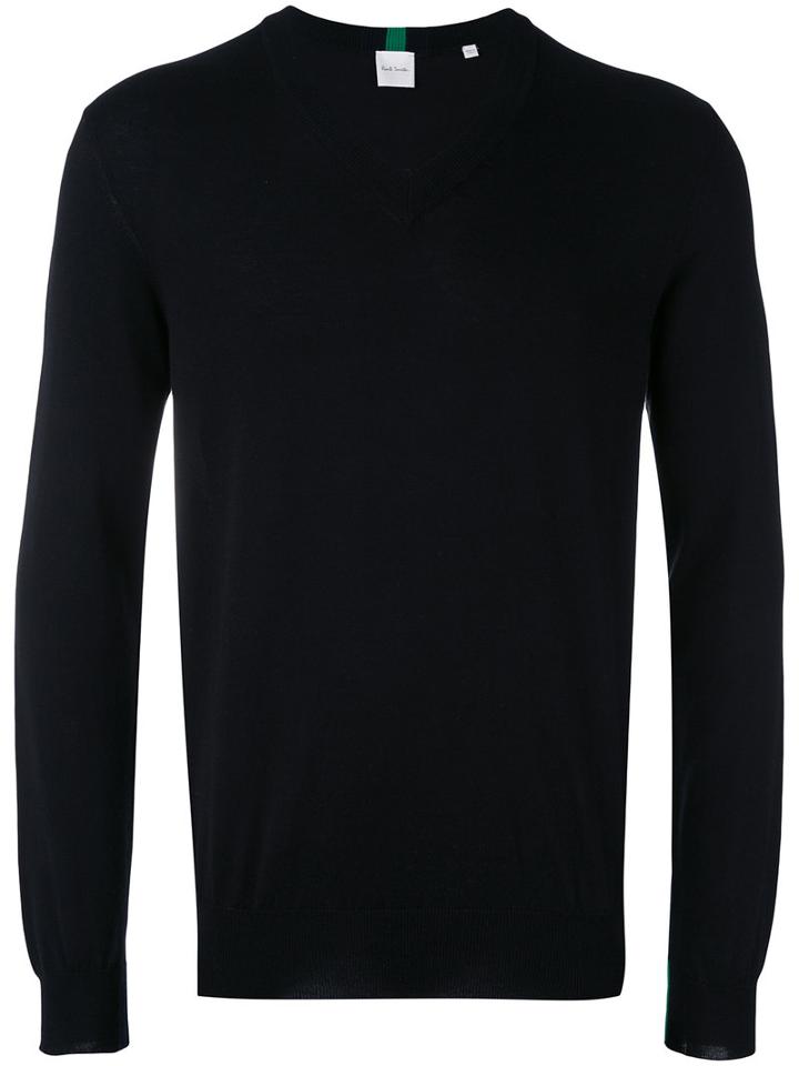 V-neck Jumper - Men - Cotton - M, Black, Cotton, Paul Smith