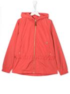 Woolrich Kids Hooded Zipped Bomber Jacket - Red
