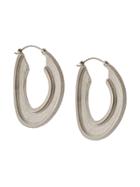 Marni Warped Drop Hoops - Silver