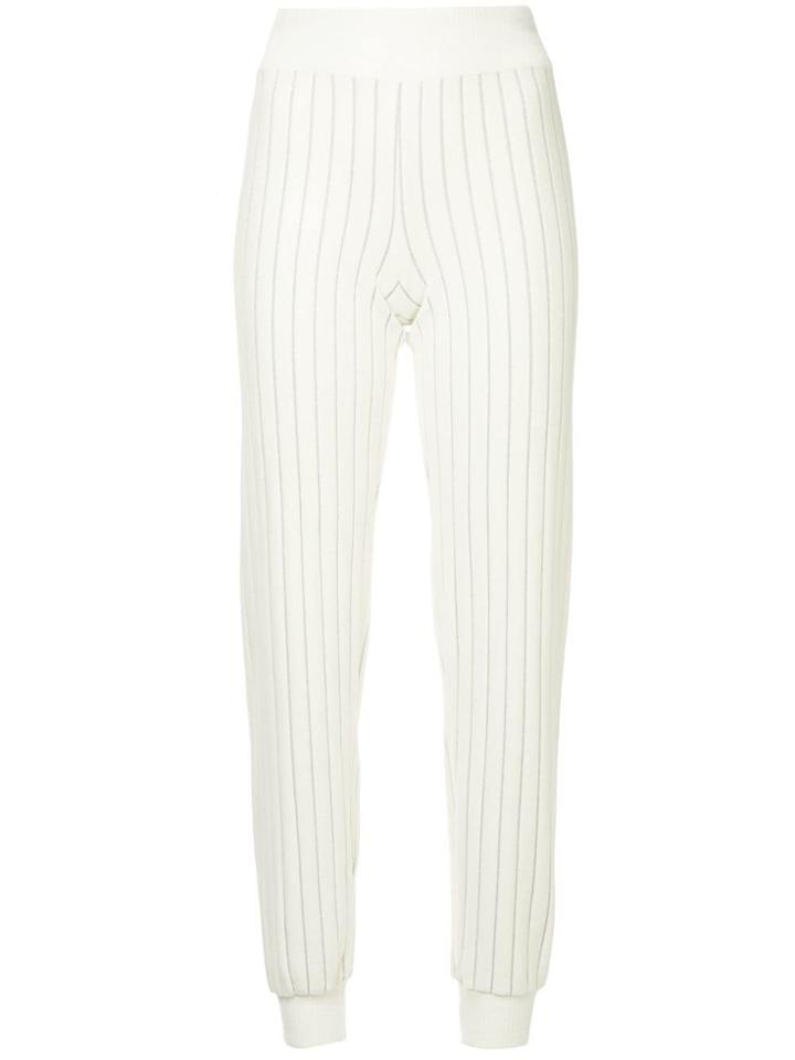 Sonia Rykiel Striped Track Pants - White