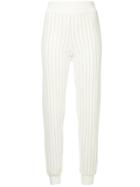 Sonia Rykiel Striped Track Pants - White
