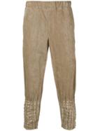 Issey Miyake Men Plissé Tapered Trousers - Nude & Neutrals