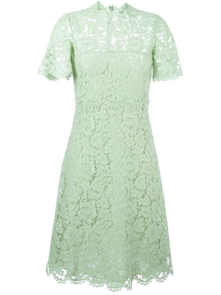 Valentino Lace A-line Dress, Women's, Size: 42, Green, Cotton/polyamide/viscose/silk