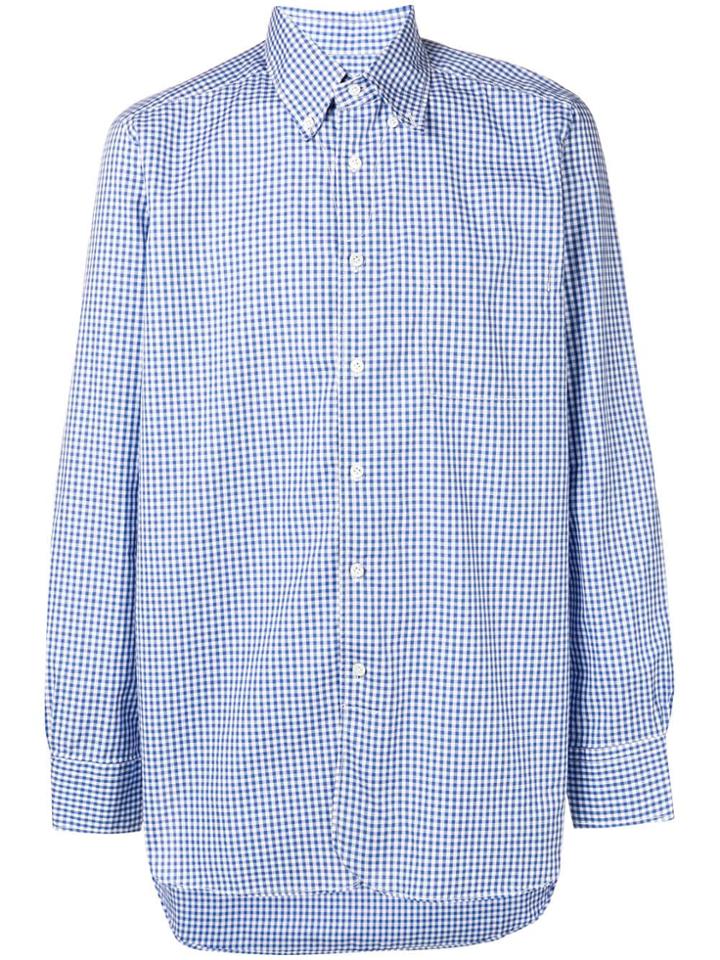 Bagutta Button Down Check Shirt - Blue