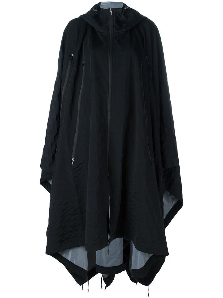 Y-3 Oversized Hooded Poncho, Women's, Size: Small, Black, Polyamide/spandex/elastane/polyester