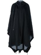 Y-3 Oversized Hooded Poncho, Women's, Size: Small, Black, Polyamide/spandex/elastane/polyester