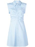 Veronica Beard Striped Shirt Dress - Blue