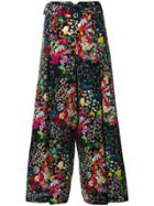 Etro Cropped Floral Print Trousers - Multicolour