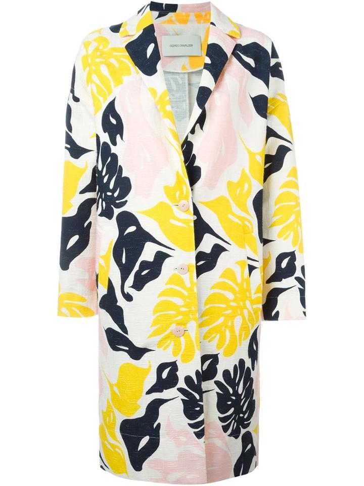 Cédric Charlier Floral Print Midi Coat