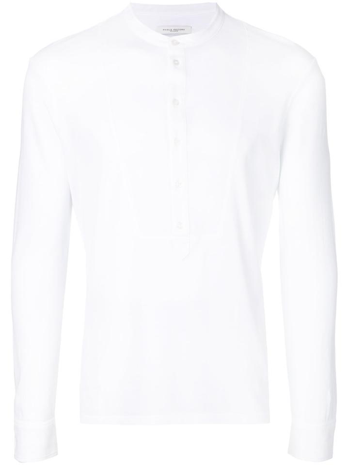 Paolo Pecora Long Sleeve Polo Shirt - White