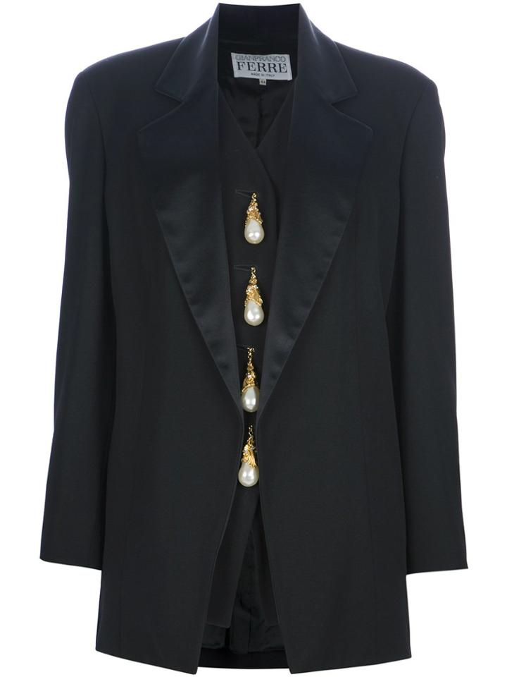 Gianfranco Ferre Vintage Blazer And Skirt Suit - Black