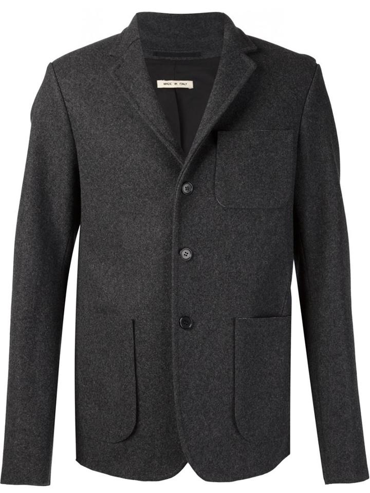 Marni Classic Blazer, Men's, Size: 48, Grey, Viscose/virgin Wool