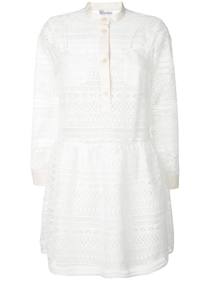 Red Valentino Croche Styled Dress - White
