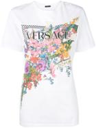 Versace Floral Logo T-shirt - White