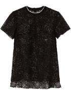 Proenza Schouler Floral Lace T-shirt - Black