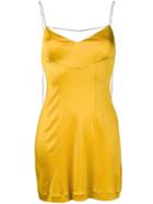 Alexa Chung Embellished Slip Dress - Yellow