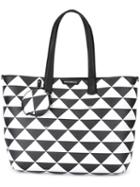 Emporio Armani - Triangles Tote - Women - Leather - One Size, Women's, Black, Leather