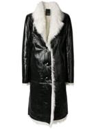 Numerootto Long Loose Fit Buttoned Coat - Black