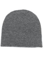Agnona Ribbed Beanie - Grey