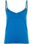 Nº21 Embellished Side-stripe Cami Top - Blue