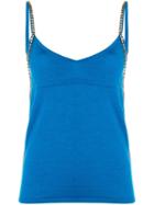 Nº21 Embellished Side-stripe Cami Top - Blue