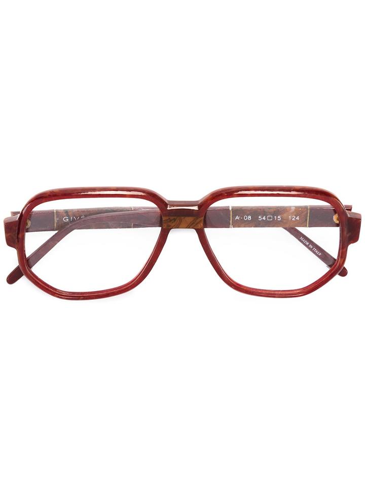 Givenchy Vintage Marbled Optical Glasses, Brown