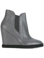 Santoni Wedge Ankle Boots - Grey