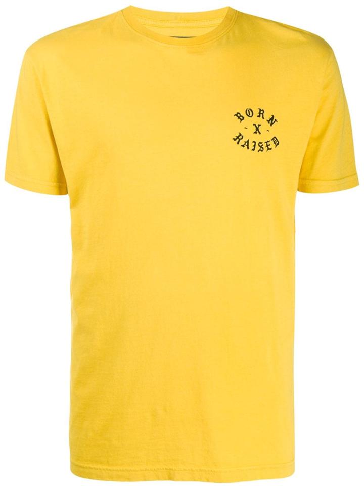 Bornxraised Fallen Angel Logo Print T-shirt - Yellow