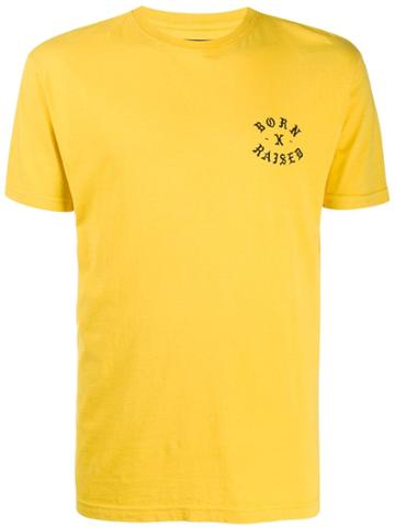 Bornxraised Fallen Angel Logo Print T-shirt - Yellow