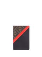 Fendi Ff Logo Print Cardholder - Brown
