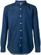 Eleventy Denim Button Up Shirt - Blue