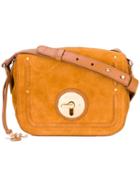 See By Chloé Fold-over Closure Crossbody Bag, Women's, Brown, Calf Leather/cotton