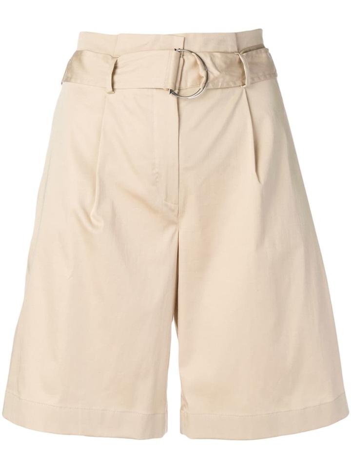 Barba Relaxed Belted Yacht Shorts - Neutrals