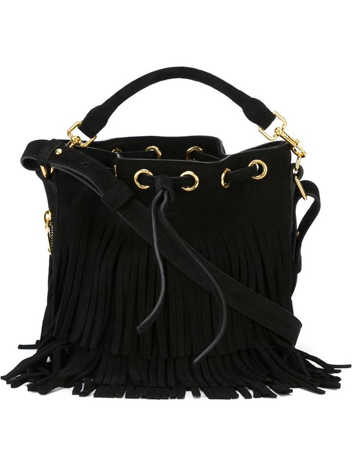 Saint Laurent Small 'emmanuelle' Bucket Bag, Women's, Black, Leather