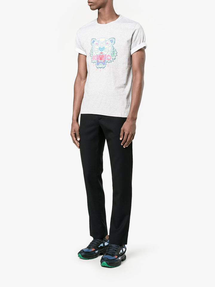 Kenzo Tiger Print T-shirt, Men's, Size: Small, Grey, Cotton