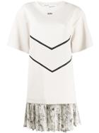Off-white Intarsia T-shirt Dress - Neutrals