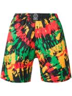 Sss World Corp Abstract Print Swim Shorts - Black