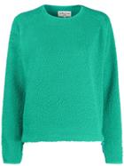 Ymc Oversized Faux-shearling Sweater - Green