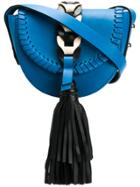 Red Valentino Tassel Trim Saddle Bag - Blue