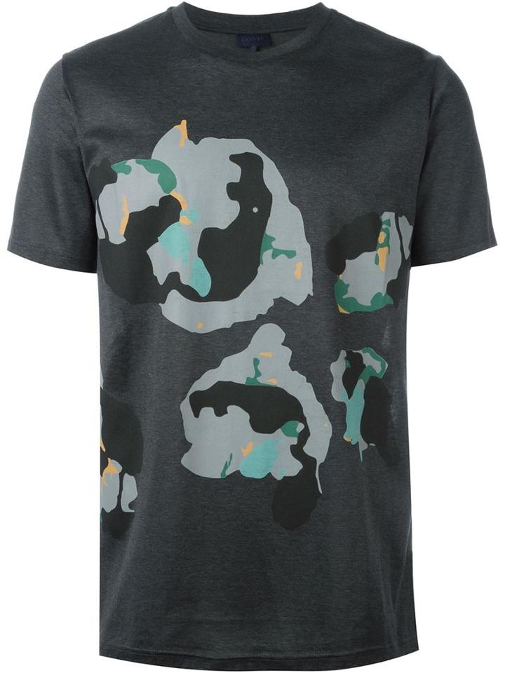Lanvin Printed T-shirt, Men's, Size: Small, Grey, Cotton