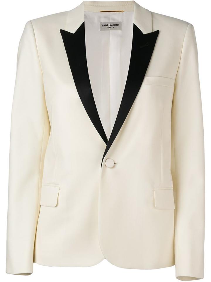 Saint Laurent Contrast Lapel Bazer