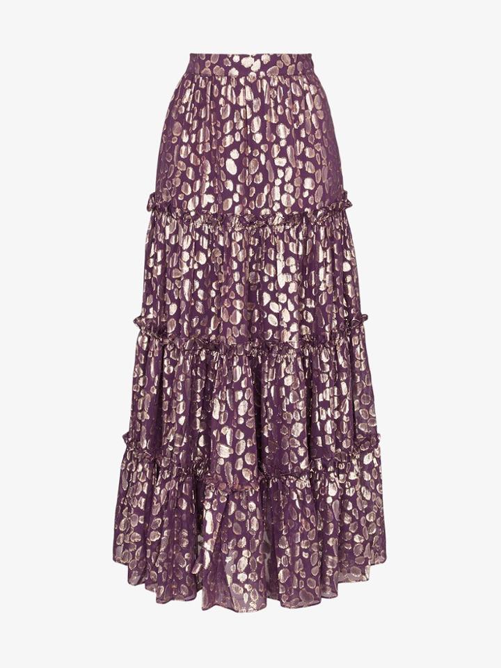 Taller Marmo Raphaelites Ruffled Maxi Skirt - Purple