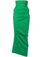 Marni Extreme High Waist Ribbed Skirt - Green