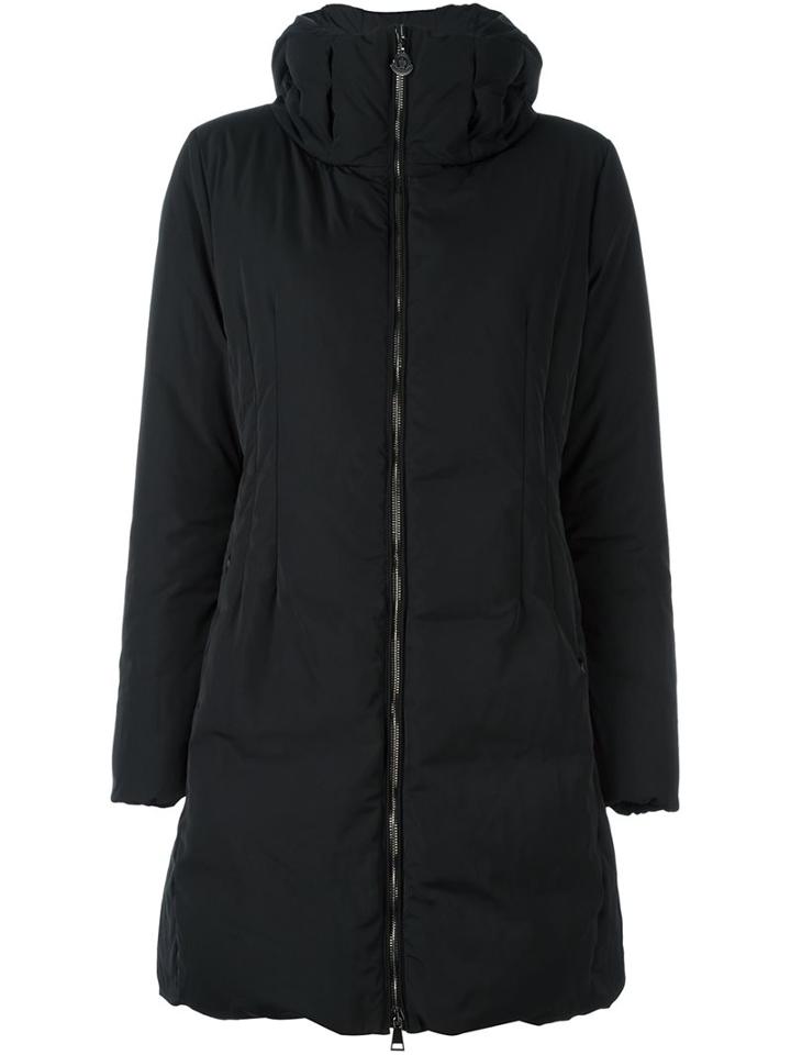 Moncler 'renne' Padded Coat, Women's, Size: 4, Black, Feather Down/polyamide/polyester