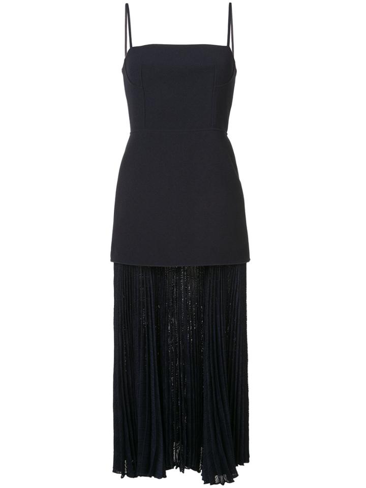 Dion Lee Mesh Pleat Long Dress - Blue