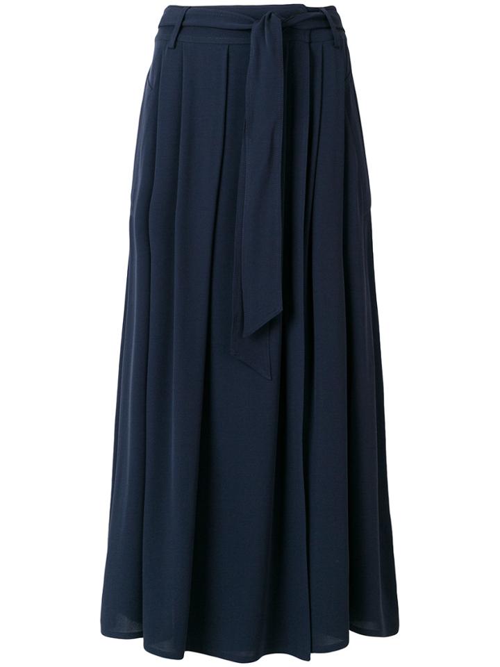 Dusan Long Pleated Skirt - Blue