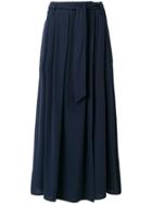 Dusan Long Pleated Skirt - Blue