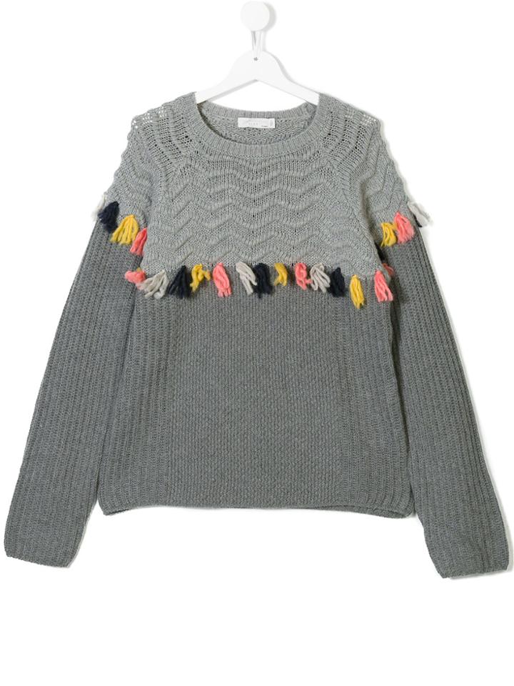 Stella Mccartney Kids Tangerine Tassel Jumper - Grey