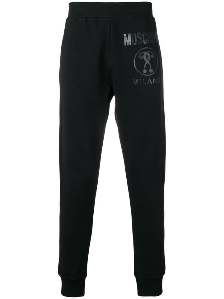 Moschino Printed Logo Track Pants - Black
