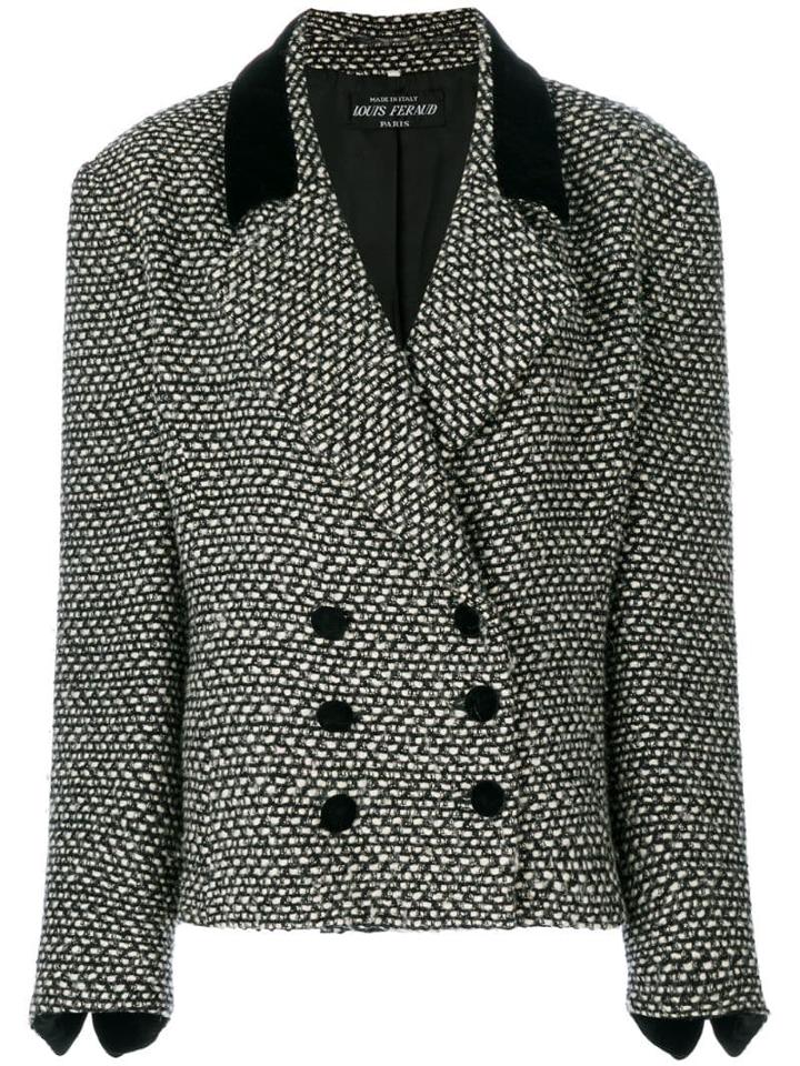 Louis Feraud Pre-owned Oversized Double-breasted Jacket - Black